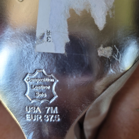 Nina size 7M satin white, wedge with rhinestone ties wedge open toe shoes - Picture 8 of 10